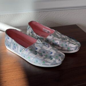 Women’s TOMS Alpargata Slip On, Grey Llama, Size 6, New with tags